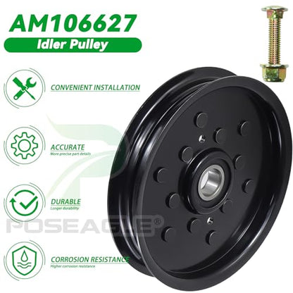 AUC16698 Idler Pulley for John Deere Z425 Z225 Z445 Lawn Tractors - size: 1xAM106627