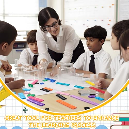 Sayglossy 20 Set Fraction Strip Manipulatives Math Fraction Tiles