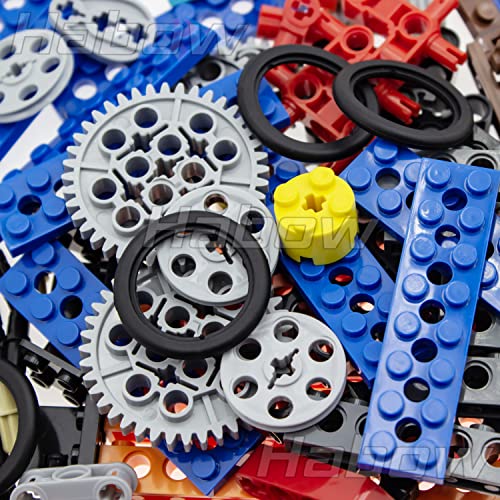 Habow 184pcs Technic Parts - Gears, Axle Pins, Connectors, Liftarms, Wheels, Plates, Cams, Bushes - MOC WeDo 2.0 Replacement Pieces