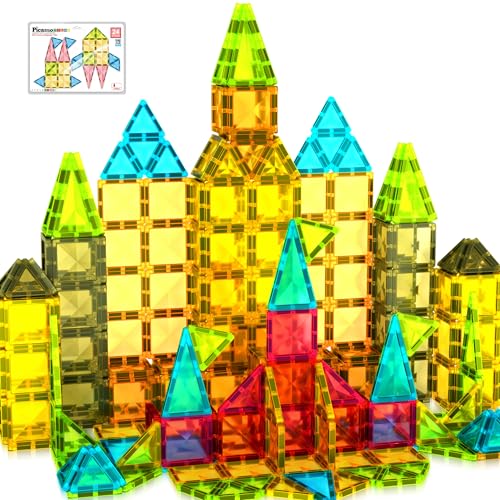 PicassoTiles Magnetic Tile 24pc Mini Diamond Magnetic Building Blocks Set Travel Size STEM Educational Construction Toy Portable Hands On Learning Creative Open Ended Play for Kids Ages 3 Plus PTM24 - color: Mini 24pcs