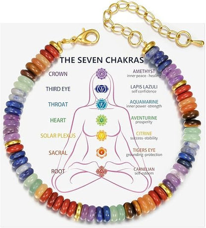 Crystals and Healing Stones Set, Chakra Healing Crystals, 7 Chakra Stones Set, Chakra Bracelets, Rose Crystal Wand and Ball, Reiki Energy Balance and Protection, Relief Anxiety Stress Gifts for Women - color: Colorful (Set 13)