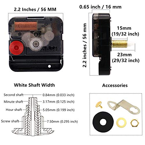 12888 Quartz DIY Wall Clock Movement Mechanism Repair Parts ( Red Hands ) - color: Red Hands