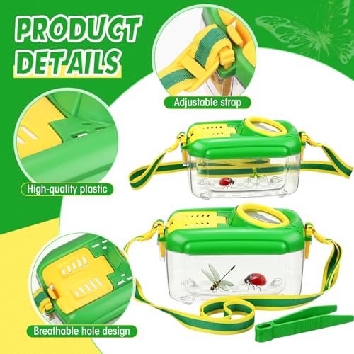 Halloscume 4 Sets Bug Catcher for Kids Insect Catching Kit, Green - color: Green