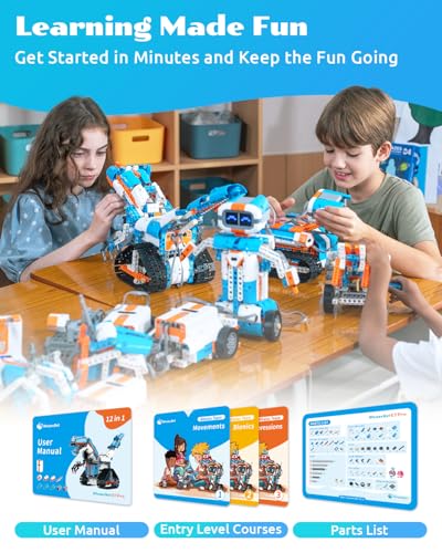 WhalesBot E7 Pro Coding & Remote Control Robot Kit for Kids 8+, Scratch & Modular Programming, Educational Engineering Science Toy Set with Smart Controller/Sensors/Motors for Kids Ages 8-12, 12-16 - style: WhalesBot E7 Pro Coding Robot