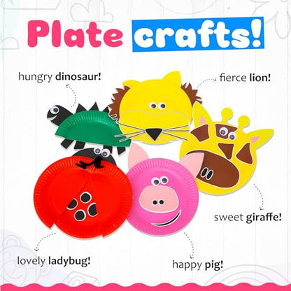Crafty Mother 18 Paper Crafts Arts and Crafts Supplies for Kids Ages 4-8