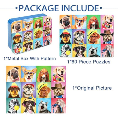 LELEMON Puzzles for Kids Ages 4-6,Dog 60 Piece Puzzles for Kids Ages 4-8 - color: Dog 2)