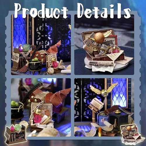 Flever Dollhouse Miniature DIY House Kit Creative Room Dream Bottle Series with Furniture for Romantic Valentine's Gift (Magic Gate) - color: Magic Gate