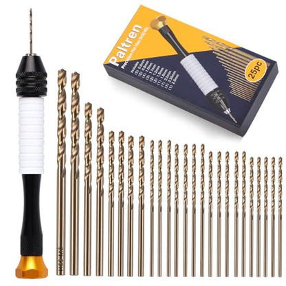 Pin Vise Hand Drill Set with 25 Micro Drill Bits