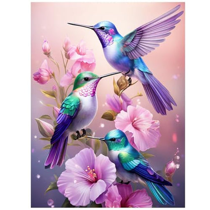 Hummingbird Diamond Art Kits for Adults, Diamond Painting Kits 12x16 Inch - color: Style 43