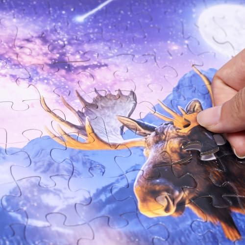Think2Master Cozy Camp Fire 500 Pieces Large Format Jigsaw Puzzle: 13+, Teens, Adults & Families. Funny, Whimsical, Magical Serene Winter Landscape with Campfire. Great Gift. Size: 26.8” X 18.9” - style: Cozy Camp Fire