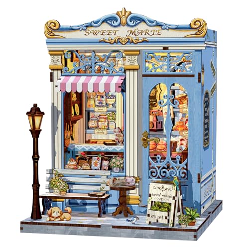Fsolis Book Nook Kit, DIY Booknook Miniature Bakery House (Sweet Marie) - color: Sweet Marie