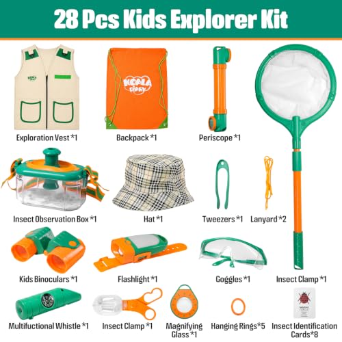 NAUGHTY PANDA Kids Explorer Kit, 28 Pcs Bug Catching Kit