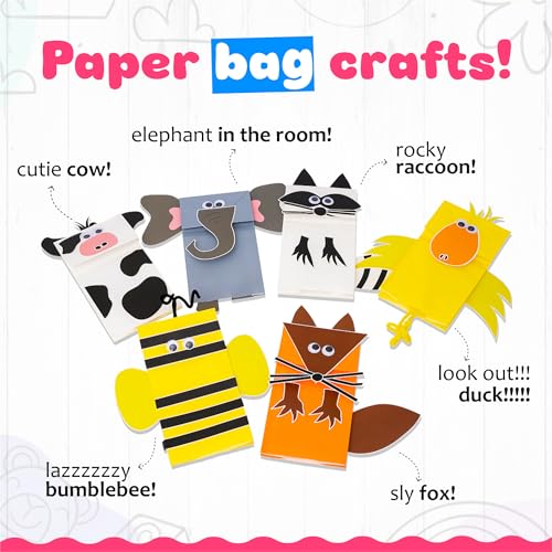 Crafty Mother 18 Paper Crafts Arts and Crafts Supplies for Kids Ages 4-8