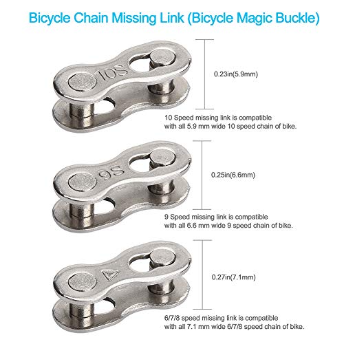 Bike Chain Repair Tool Kit with Link Pliers, Chain Breaker Splitter and 6 Pairs Missing Links for Shimano, SRAM and KMC Compatible 7-11 Speed and Single Speed Bicycle Chains