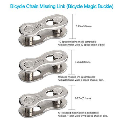 Bike Chain Repair Tool Kit with Link Pliers, Chain Breaker Splitter and 6 Pairs Missing Links for Shimano, SRAM and KMC Compatible 7-11 Speed and Single Speed Bicycle Chains