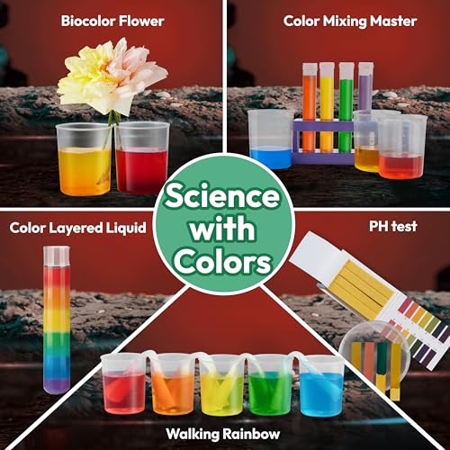 Klever Kits Amazing Science Kits- 85+ Experiments Educational Toys, STEM Activities with Erupting Volcano and Growing Crystal Tree for Kids Aged 6 7 8+