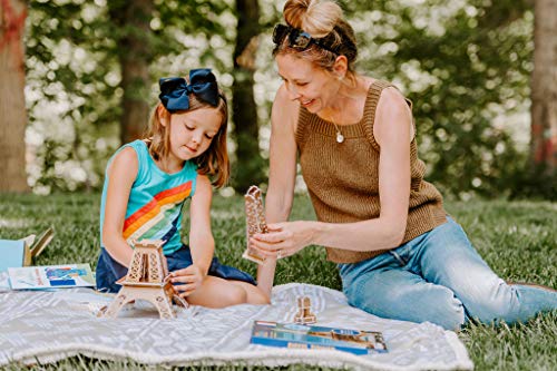 3D Puzzles for Adults and Kids | France Eiffel Tower Puzzle 3D Model Kit | Eiffel Tower Architecture Model Building Kit | Birthday Gifts for Children, Teens and Adults