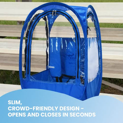 WeatherPod® StadiumPod™ 1-Person Wearable Upper Body Pop-Up Pod - color: Royal Blue