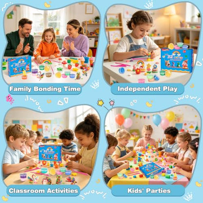 ifergoo Air Dry Clay Kit - 32 Colors Magic Foam Modeling Clay for Kids - color: 32 Colors