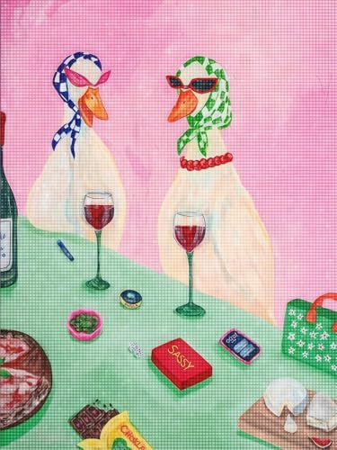 5D Diamond Painting Kits for Adults, Funny Fashion Ducks Diamond Art Kits - color: KM941-1
