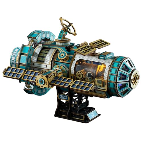 International Space Station Model, 3D Wooden Puzzle for Adults