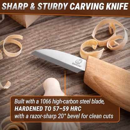 BeaverCraft DIY03 Wizard Whittling Kit for Beginners BW 18 pcs Whittling Wood Carving Blocks Basswood for Carving Wood