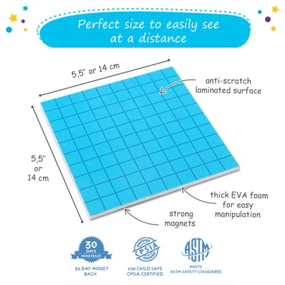 Simply magic 131 PCS Jumbo Magnetic Base Ten Blocks for Math - Place Value