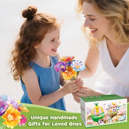 TingingYuli Flower Press Kit for Kids, DIY Flower Bouquet Maker, Ages 4-8 - color: Purple