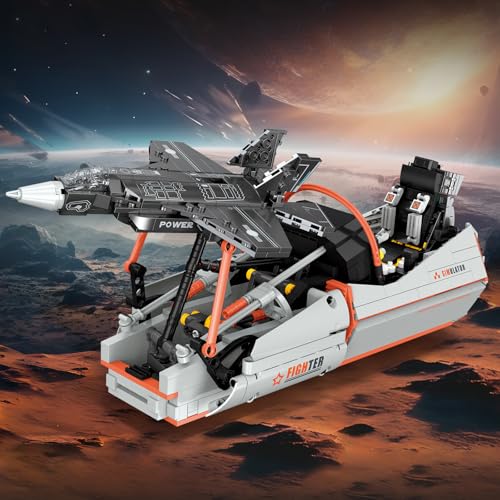 Fighter Jet Building Set, F-35 941PCS Military Aircraft Model Building Kit with Movable Stand, Compatible with Lego Jet, Cockpit Controls and Display Screen, Gift for Teens and Adults