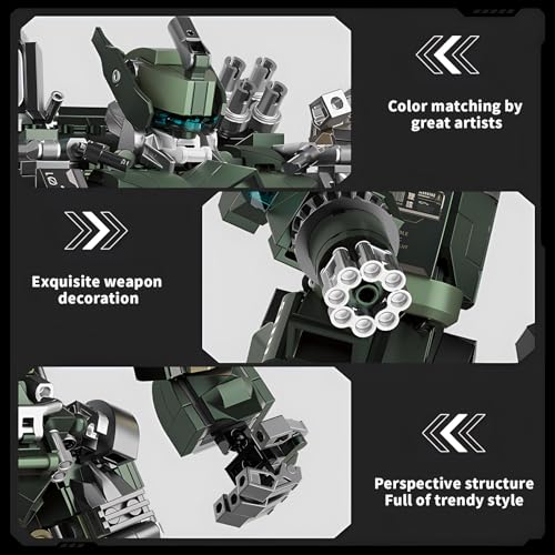 CSNRHG Mech Robot Model Building Blocks Toy Set Birthday for Age 8+ Children Adults Teens 1403 Pieces - color: Mobile Mecha