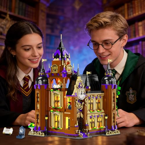 INSOON Magic School House Building Set with Lights for Adults, 3 in 1 Kit