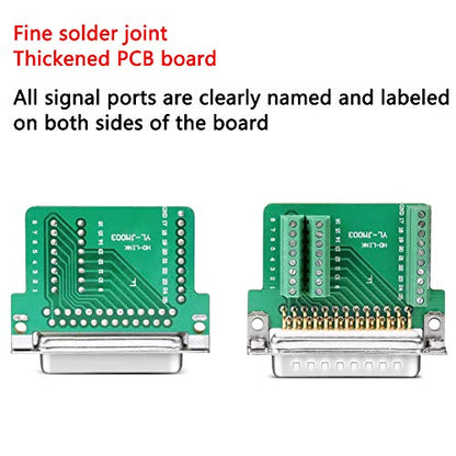 DB25 Solderfree Serial to 25 pin Terminal Thinner Female Adapter - style: Female Metal