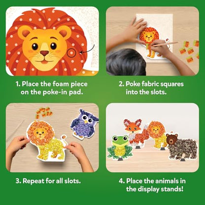 Skillmatics Poke-in Art – Animals, Wood Craft Kit, Gift for Boys & Girls - style: 4. Animals