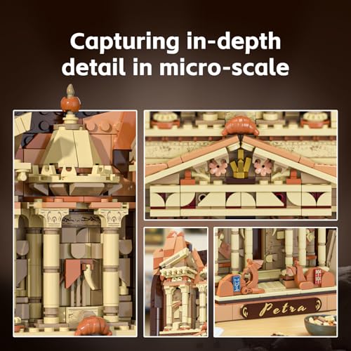 JAKI Petra Architecture Building Set for Adults, Ancient Landmark Model Kit