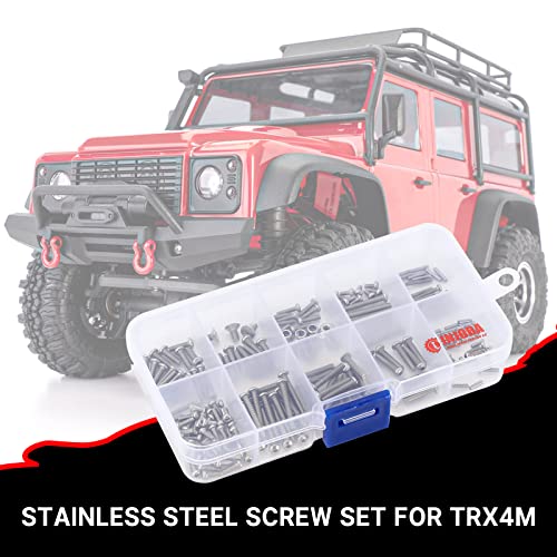 INJORA Screws Pins Nuts M1.6 M2 M2.5 Grade 12.9 Stainless Steel Hex Screws Hardware Kit for TRX4M 1/18 RC Crawler Car - size: One Size