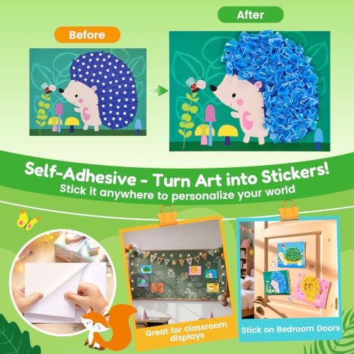 JoyCat 24 Pack Animal Poke Art Party Favors, Mess-free Craft Kits Ages 4-8