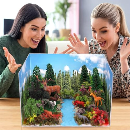 Sureio 120 Pcs Model Trees Diorama Kit Supplies with 2 Display Boxes - style: Classic