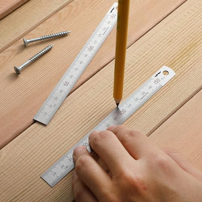 Mr. Pen- Machinist Ruler, 2 Pack, 150mm, Stainless Steel Imperial - style: 150 mm, 2 Pack