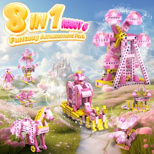 Apitor Robot G STEM Kits for 6-7 Year Old Girl, 8 in 1 Electric Building Toys for Kids 6-8 8-10, DIY Educational Construction Science Kit for Girls 6-12 Christmas Birthday Gift - style: Robot G