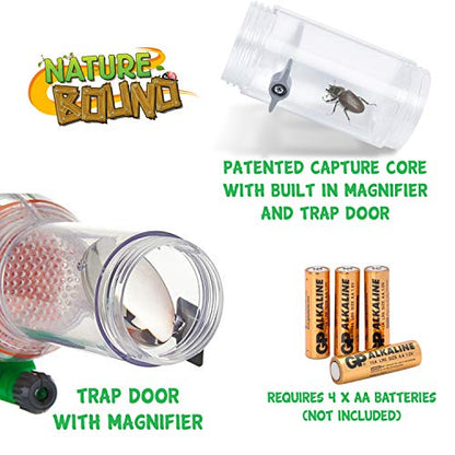 Nature Bound Bug Catcher Toy | Eco-Friendly Bug Vacuum, Catch and Release | Ages 3 to 12 Indoor/Outdoor Play Toy | Includes Capture Core with Magnification | Complete Kit for Kids | Green - style: Closed Box