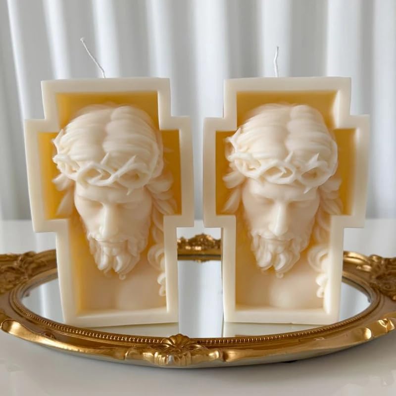 Candle Molds - Silicone Mold for Candles Making, DIY 3D Moulds for Soy Wax, Beeswax, Scented Candle, Valentine's Day Gifts (Redemption) - color: Redemption