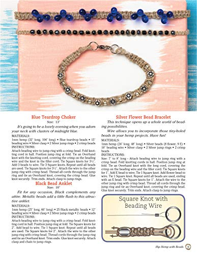 Hip Hemp with Beads: Easy & Awesome Knotted Jewelry with Hemp Cord (Design Originals) DIY Beaded Bracelets, Necklaces, Chokers, and Belts - Projects for Beginners and Creative Crafters