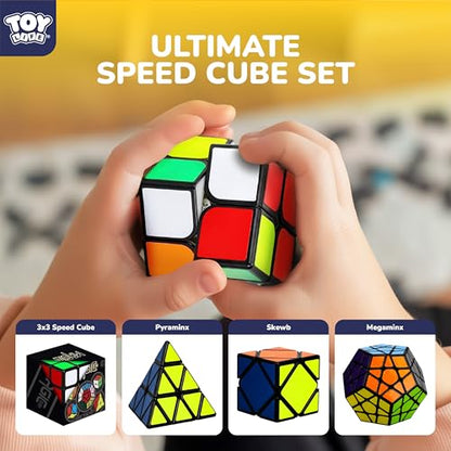 STEAM Life Speed Cube Set 5 Pack Magic Cube | Includes Speed Cubes 3x3, 2x2 Speed Cube, Pyramid Cube, Megaminx Cube Puzzle Cube Bundle for Kids & Adults - color: 5 Pack Cubes