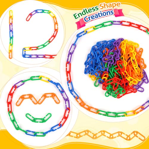 Fine Motor Skills Toys Plastic Chain Links Counting Games for Kids
