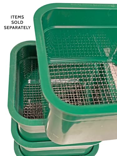 Sluice Fox mini Classifier Screen Gold panning Kits, Stainless Steel Screen mesh sifting Sieve Prospecting and gem Sorting; Shark Tooth sift Sifter - color: #20 Mesh Screen (400 holes per sq.in.) Green