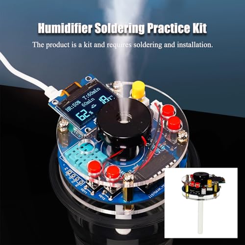 STEM Humidity DIY Kit Soldering Practice Kit Humidity Soldering Project with Temperature OLED Display for Electronics Enthusiasts Learn Arduino Programming & Circuit Design