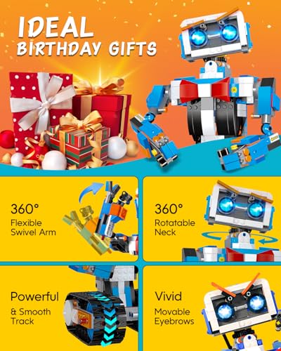 Stem Robot Toys Building Kits, App & Remote Control Robotics for Boys 8-12