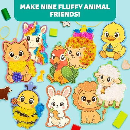 Poke-In Craft Animals, Poke Art for Kids Ages 4-8, Fun Punch Tufting Kit - color: Animals