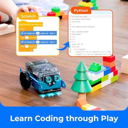 Makeblock mBot2 Coding Robot for Kids, Code Learning Support Scratch & Python Programming, Robotics Kit for Kids Ages 8-14 and up, Building STEM Robot Toys Gifts for Boys Girls (Pack of 2) - size: Set of 1 (Pack of 2)