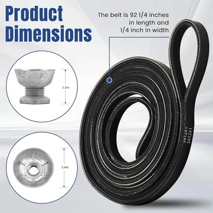 8066184 Dryer Motor Pulley & 341241 Dryer Drum Belt